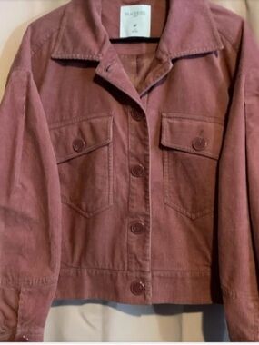 Mauve Corduroy Button-Front Corduroy  Jacket